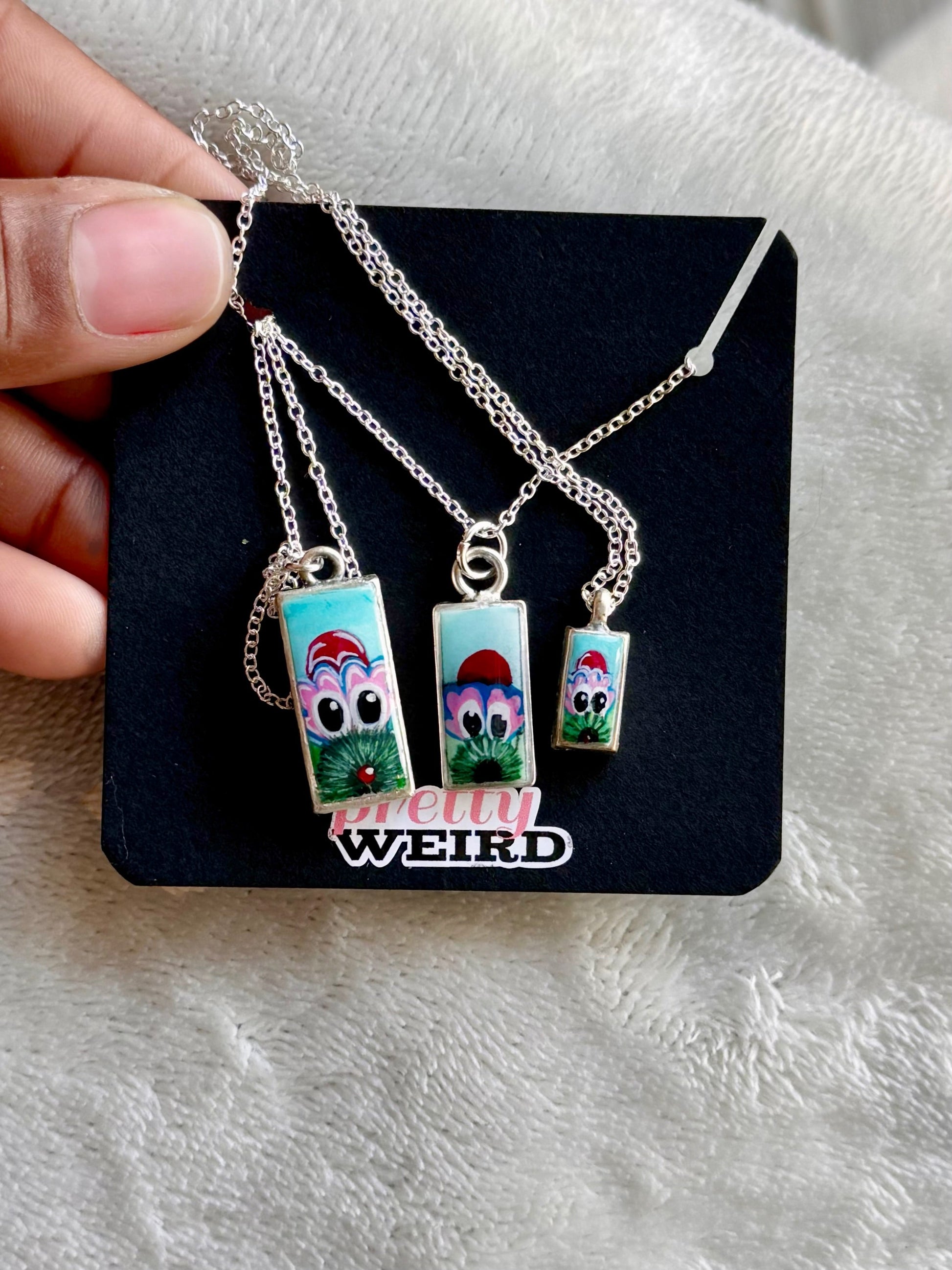 Hand-Painted Phanatic Pendant - Medium Size Pretty Weird