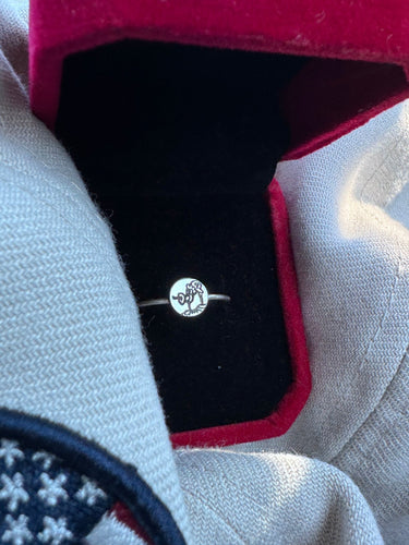 Silver Silly Phillies Phanatic Band Ring – Hand Engraved 4mm Flat Philadelphia Phillies Mascot Ring Pretty Weird