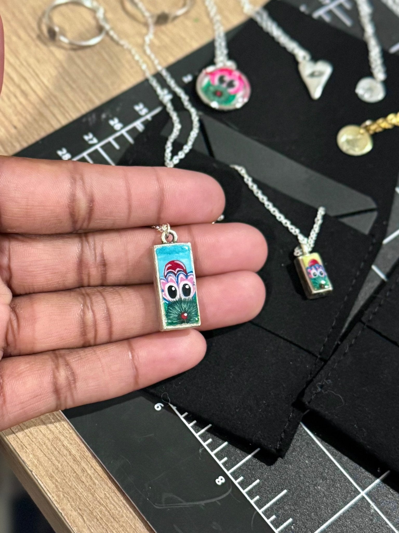 Hand-Painted Phanatic Pendant - Medium Size Pretty Weird