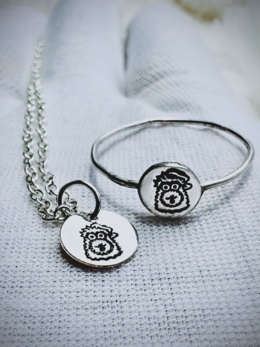 Engraved Sterling Silver Phanatic Pendant & Ring Set | 3 MORE SETS!
