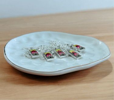 10mm x 20mm hand-painted Phillie Phanatic pendant necklace on 18-inch chain