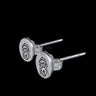 Hand Engraved Sterling Silver Phanatic Stud Earrings - Pretty Weird