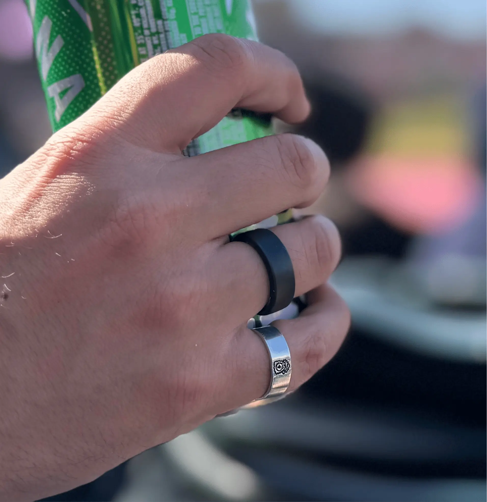 Engraved Phillie Phanatic Wide Band Ring | Sterling Silver Pretty Weird