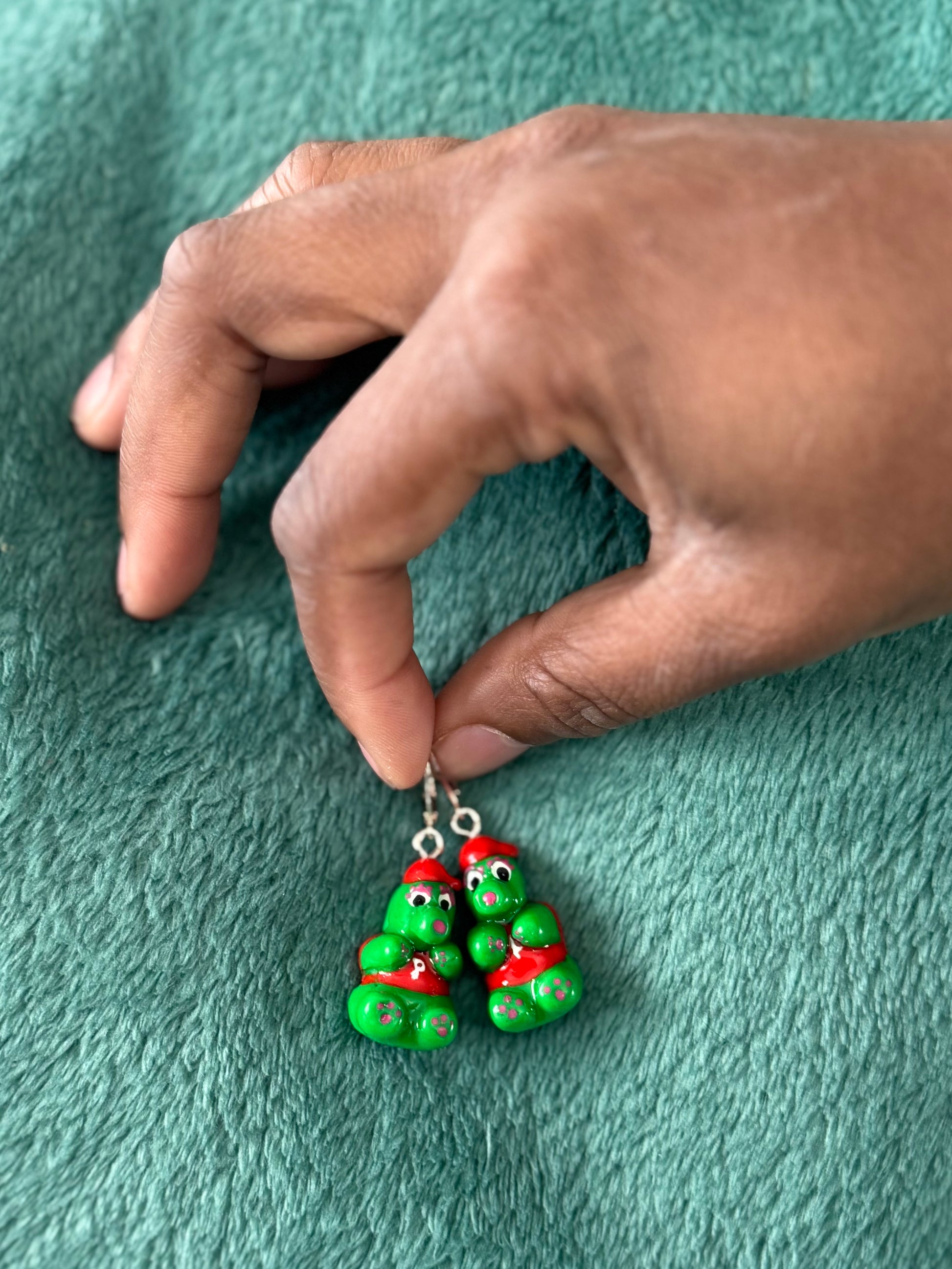 Phillie Phanatic Gummy Bear Earrings - Pretty Weird