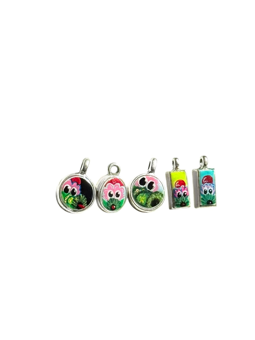 Baby Peeking Phanatic | Hand-Painted Pendant Necklace Pretty Weird
