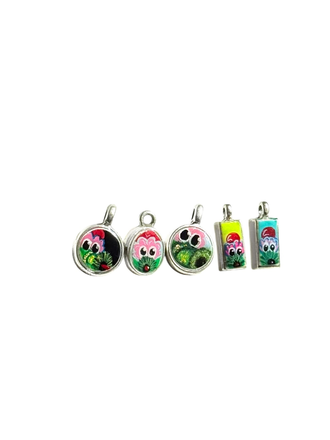 Baby Peeking Phanatic | Hand-Painted Pendant Necklace Pretty Weird
