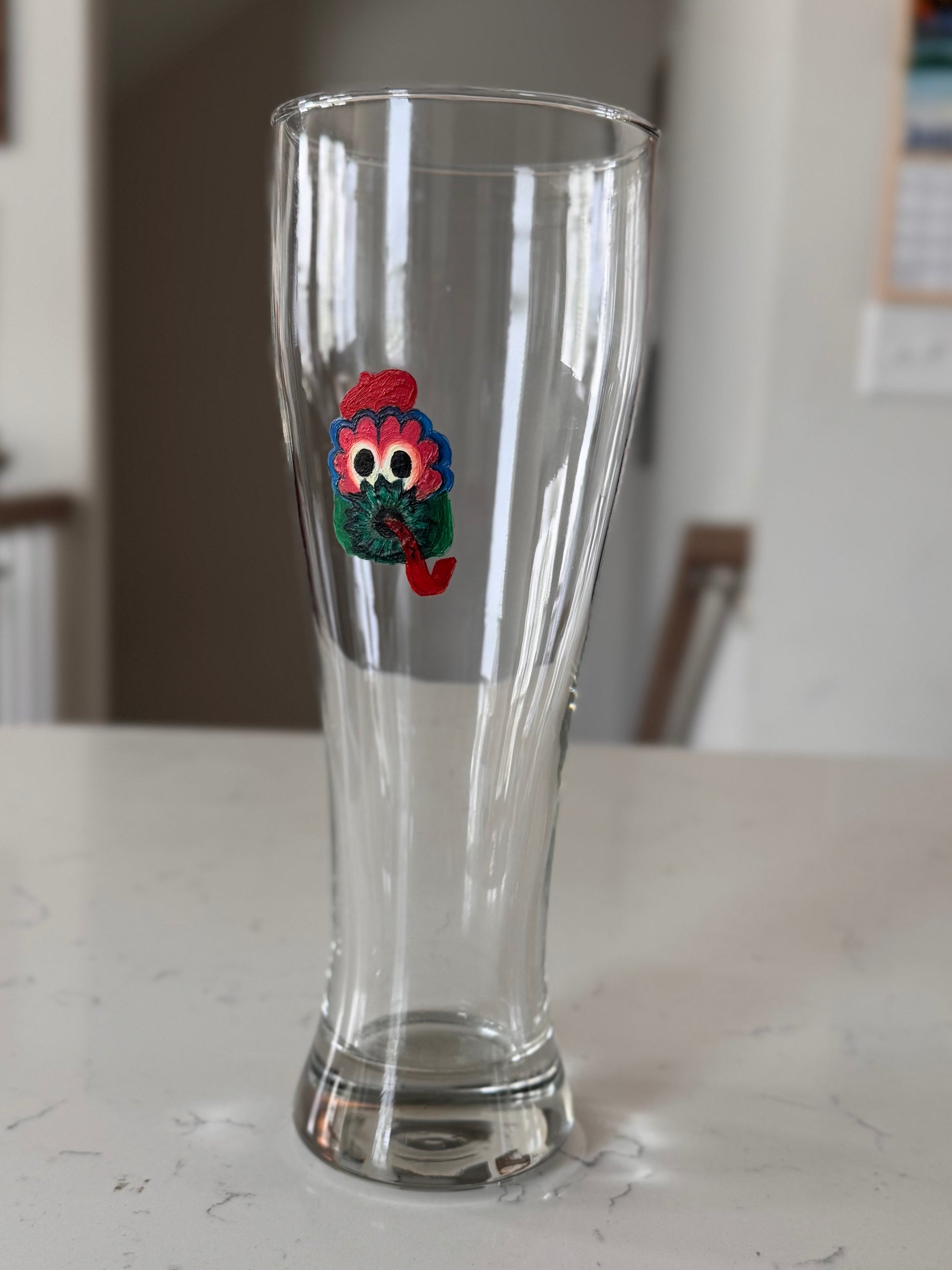 Mini Phanatic Tall Beer Glass – Hand-Painted 20 oz