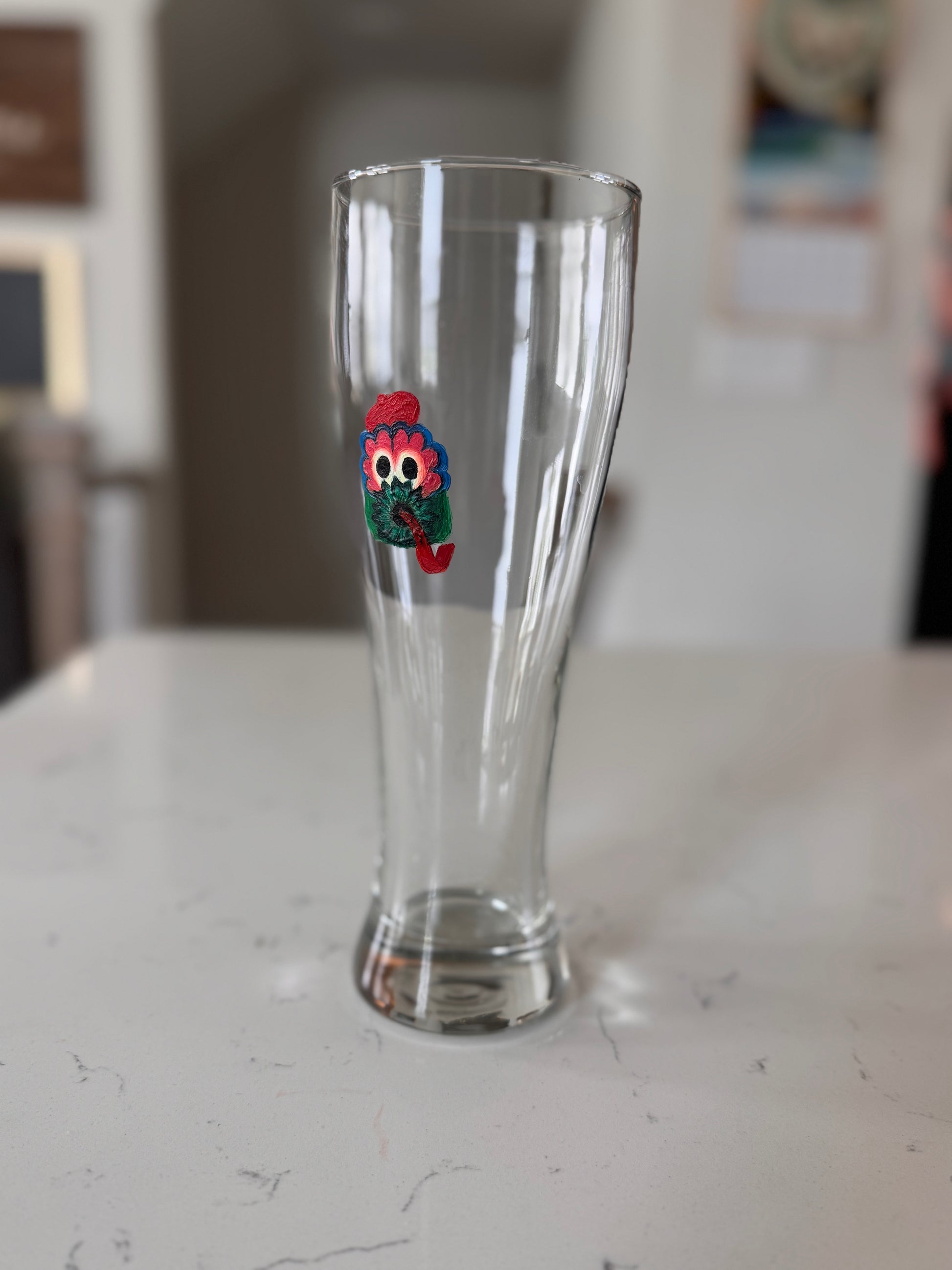 Mini Phanatic Tall Beer Glass – Hand-Painted 20 oz