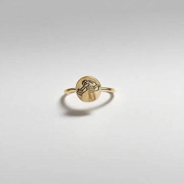 Gold Minimalist Saquon Hurdle Ring Pretty Weird