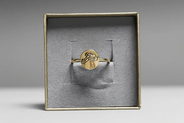 Gold Minimalist Saquon Hurdle Ring Pretty Weird