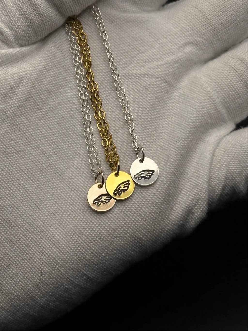 Gold & Rose Gold Eagles Mini Pendant Necklaces Pretty Weird
