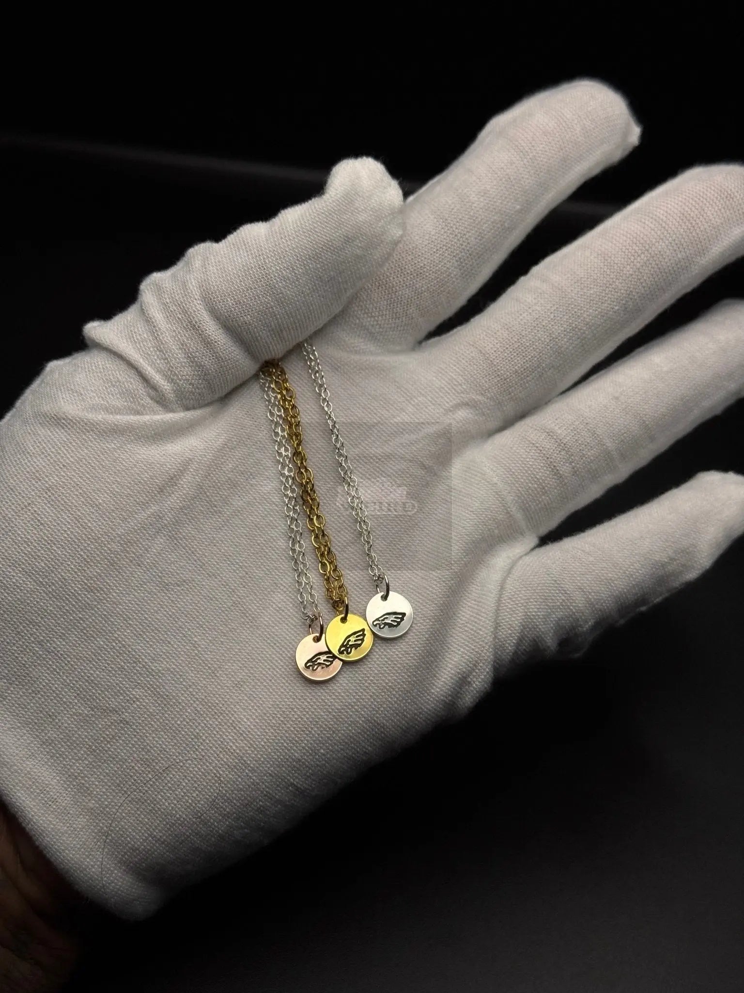 Gold & Rose Gold Eagles Mini Pendant Necklaces Pretty Weird