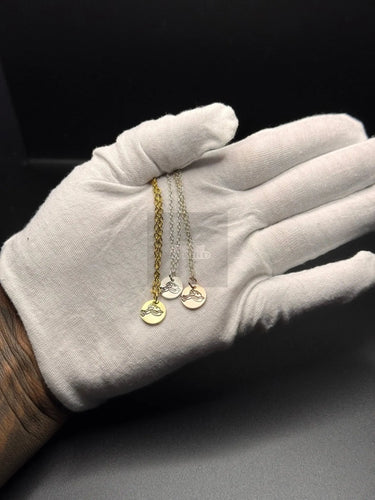 Gold & Rose Gold Saquon Backwards Hurdle Necklaces Pretty Weird