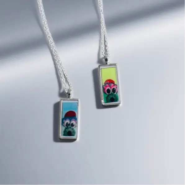 Hand-Painted Phanatic Pendant - Medium Size Pretty Weird