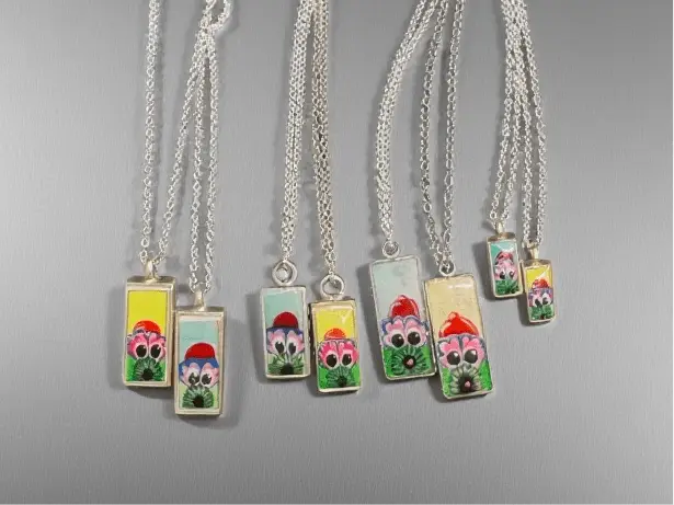 Hand-Painted Phanatic Pendant - Medium Size Pretty Weird