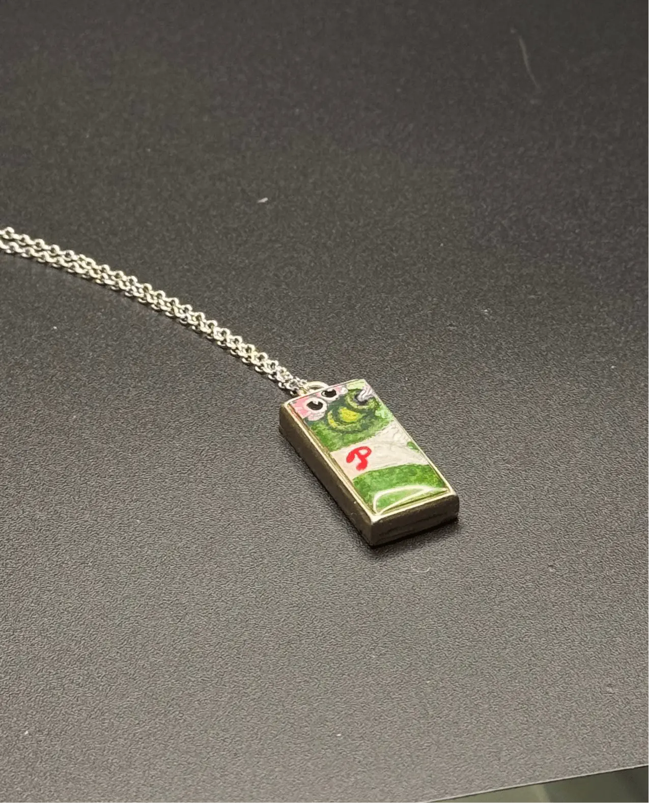 Hand-Painted Phanatic Pendant – Acrylic with Color-Shifting Accents Pretty Weird