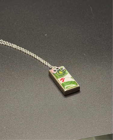 Hand-Painted Phanatic Pendant – Acrylic with Color-Shifting Accents Pretty Weird