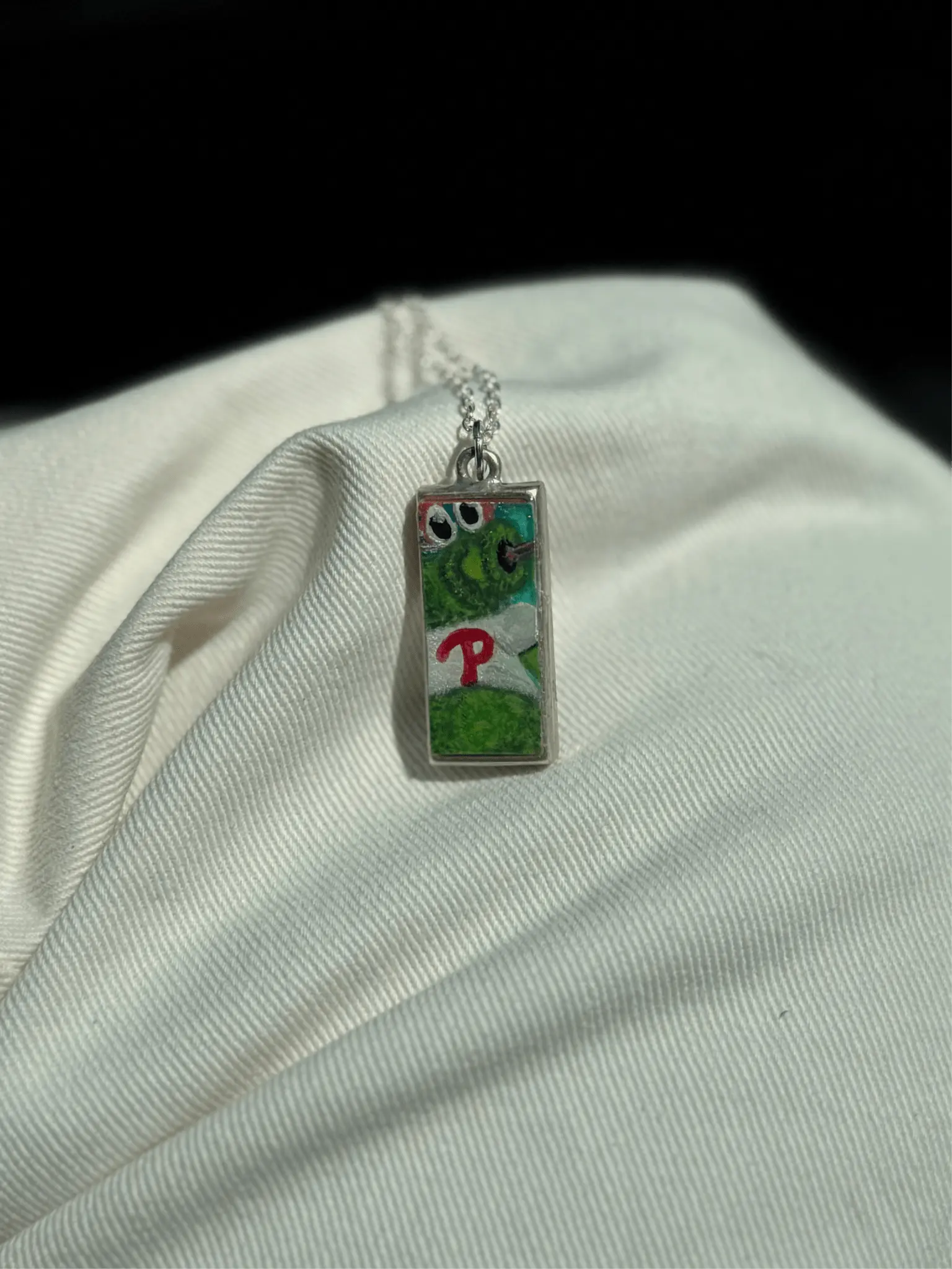 Hand-Painted Phanatic Pendant – Acrylic with Color-Shifting Accents Pretty Weird