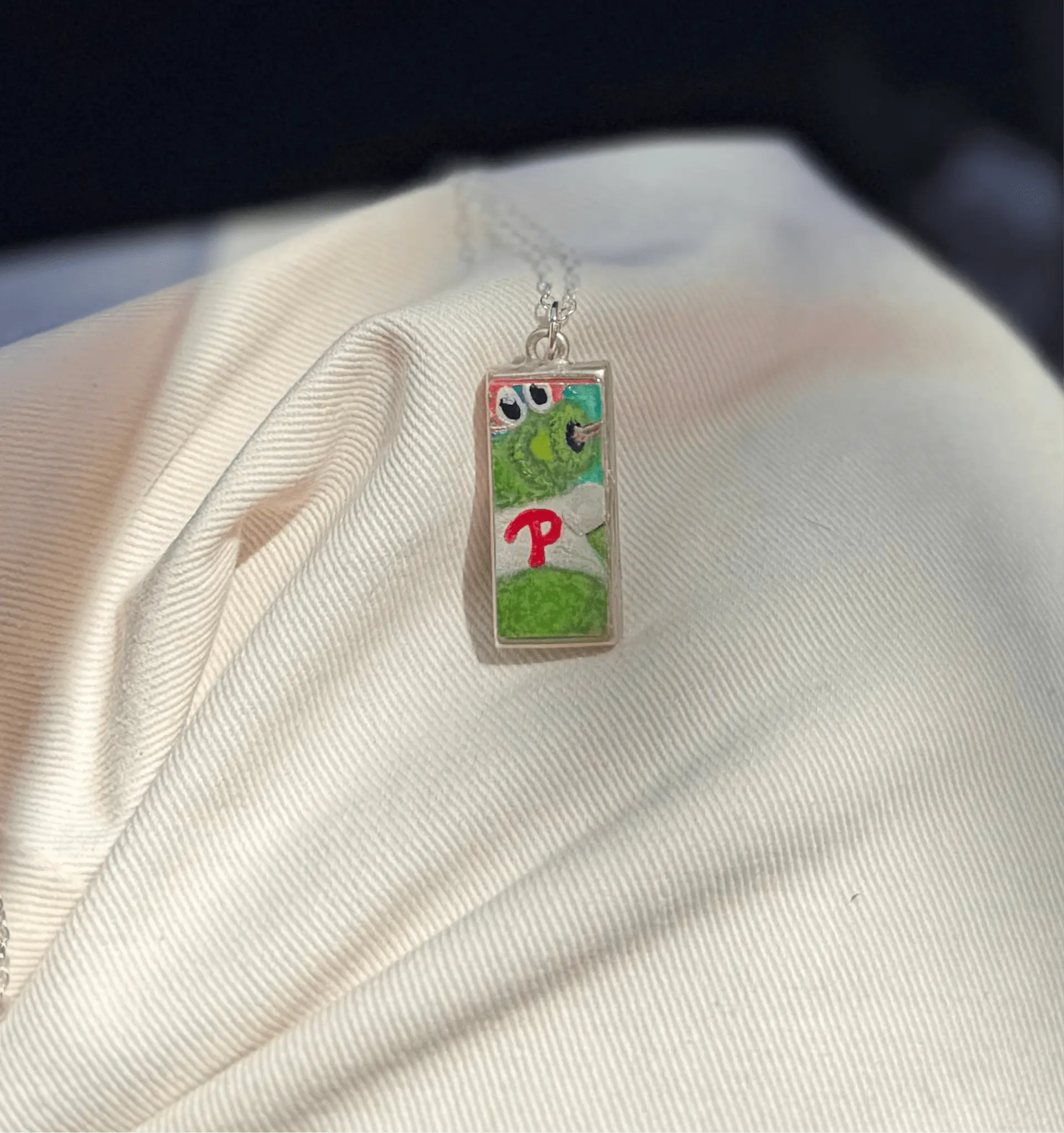 Hand-Painted Phanatic Pendant – Acrylic with Color-Shifting Accents Pretty Weird