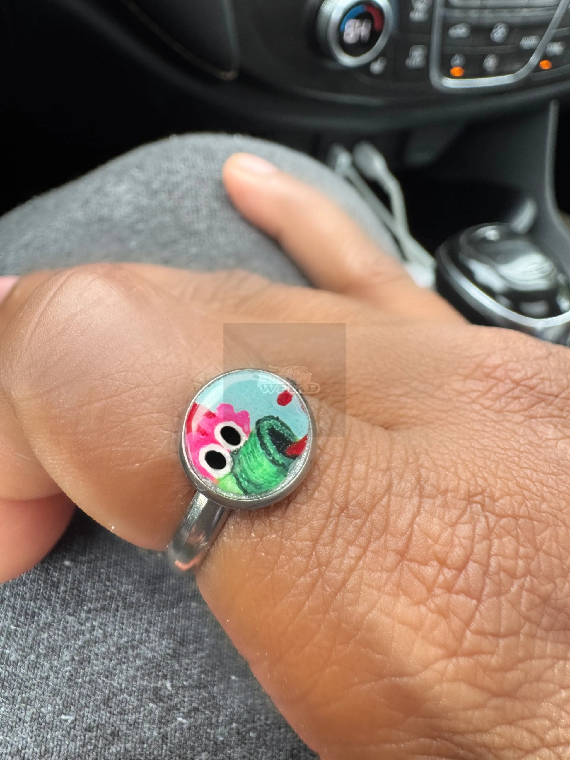 Hand-Painted Phillie Phanatic 10mm Adjustable Ring - Pretty Weird