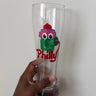 Hand-Painted Phillies Phanatic Pint Glass Pretty Weird