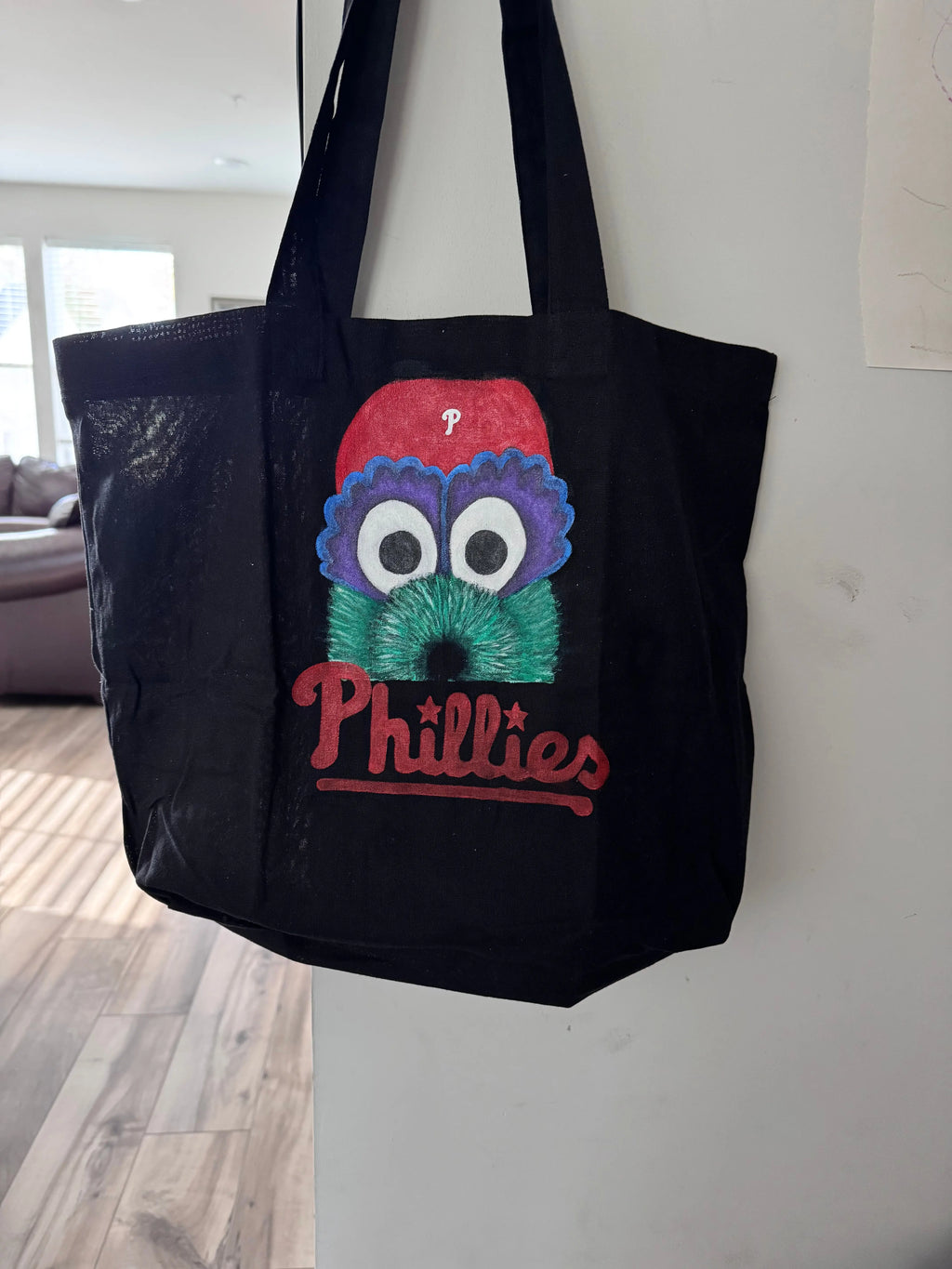 Phillie Phanatic Tote Bag – Hand-Painted & Made to Order - Pretty Weird