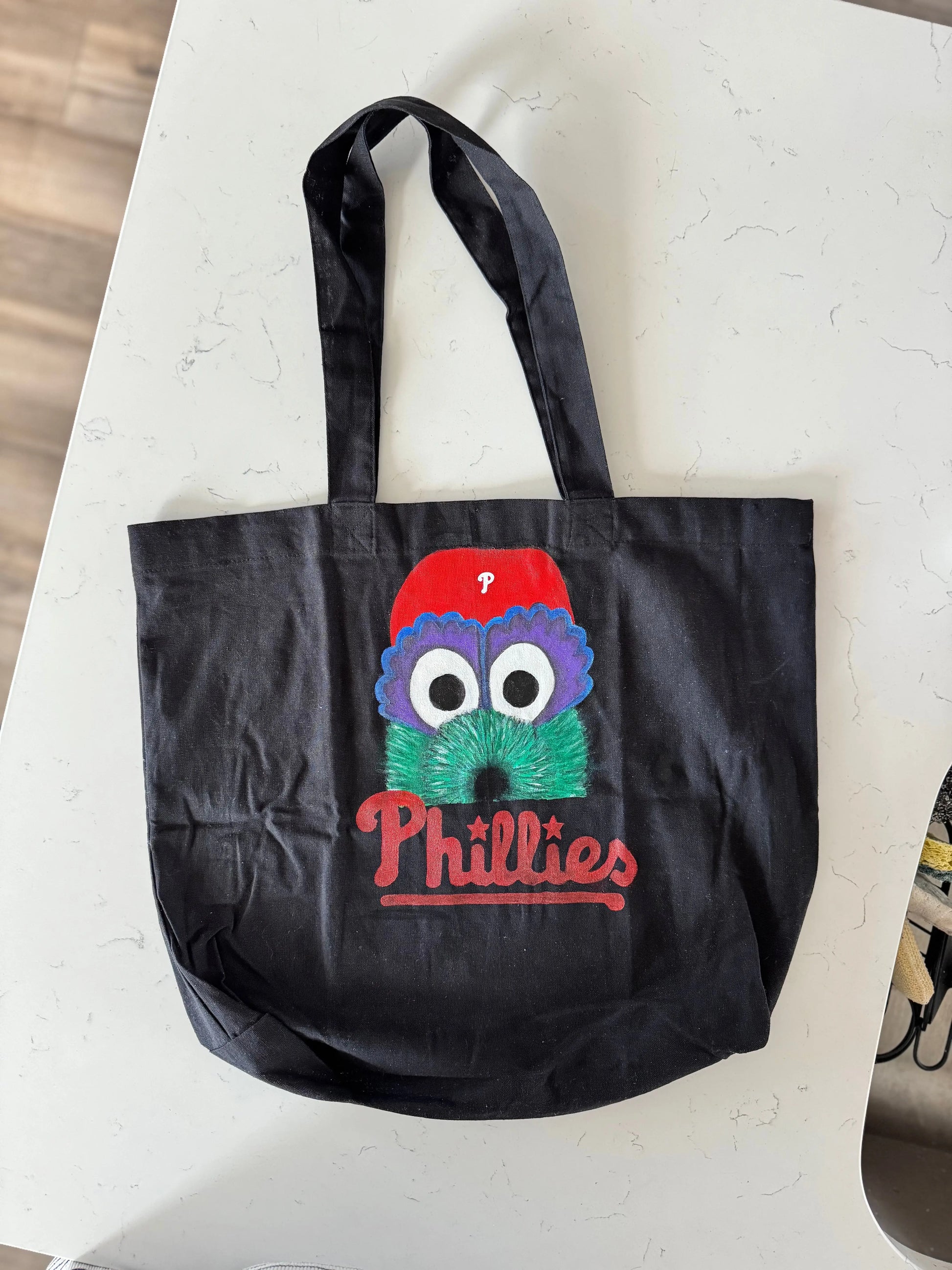 Phillie Phanatic Tote Bag – Hand-Painted & Made to Order - Pretty Weird