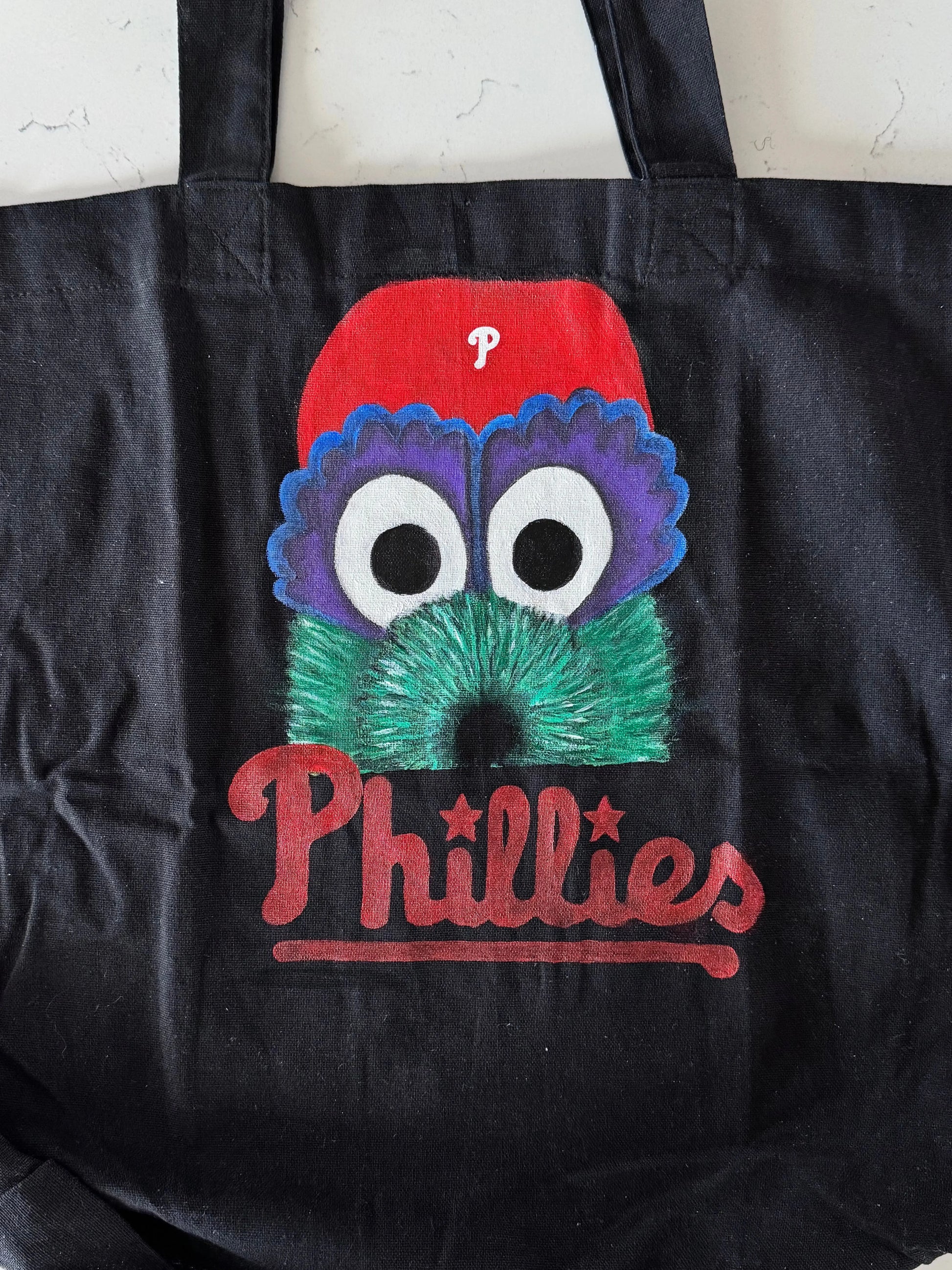 Phillie Phanatic Tote Bag – Hand-Painted & Made to Order - Pretty Weird
