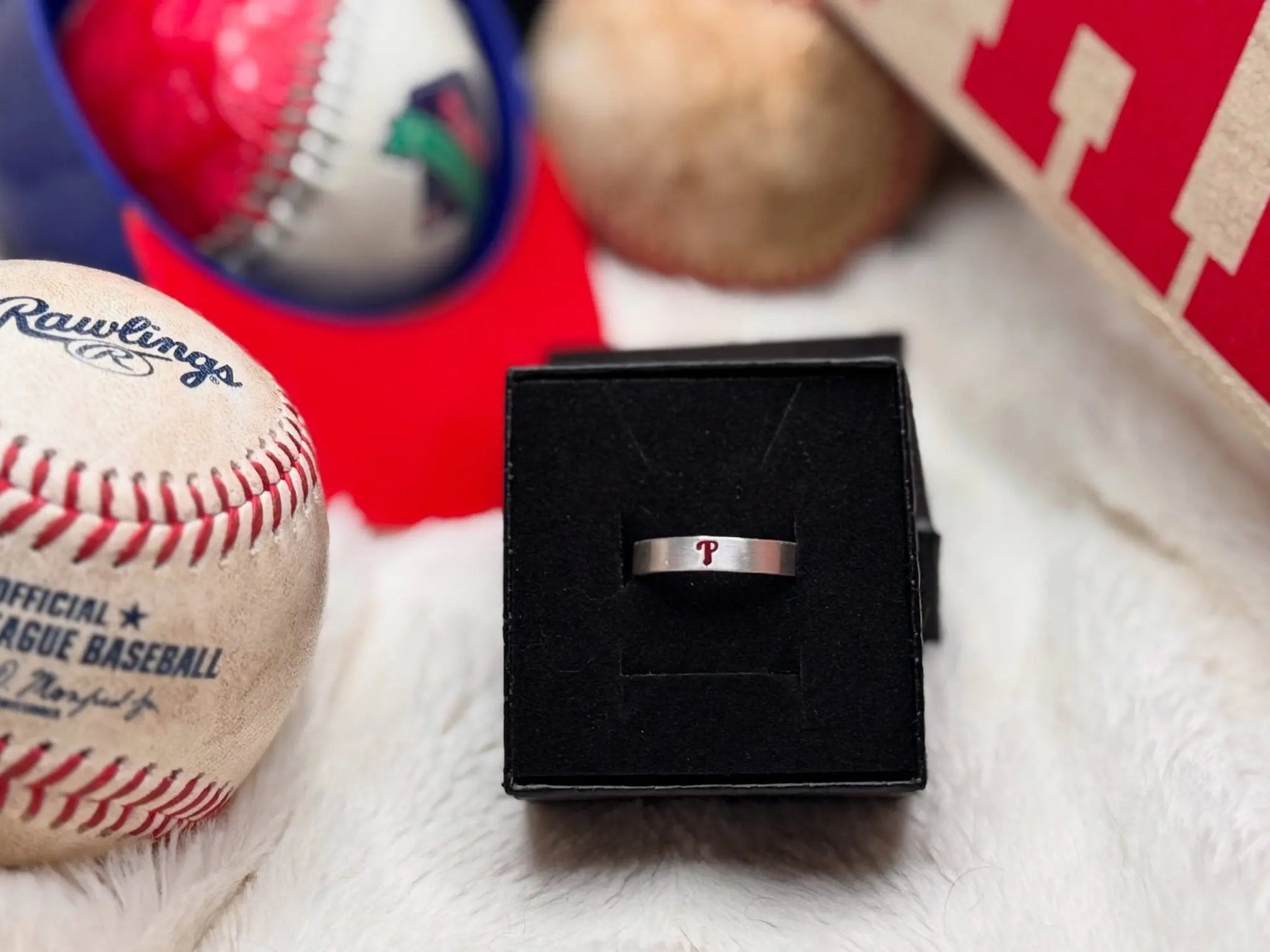 Handmade Fine Silver Phillies “P” Ring | Limited Edition Custom Engraved & Soldered Pretty Weird