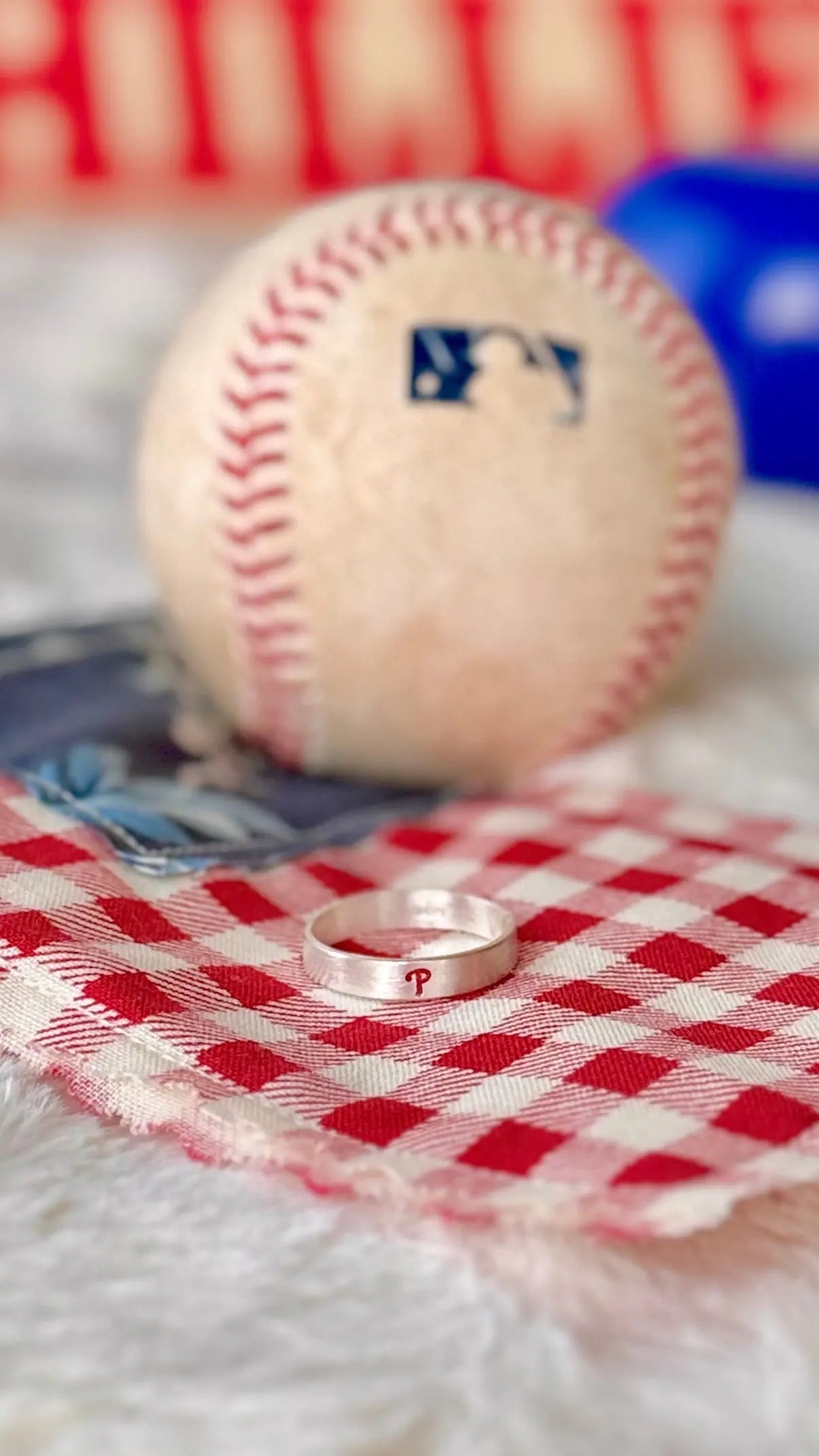 Handmade Fine Silver Phillies “P” Ring | Limited Edition Custom Engraved & Soldered Pretty Weird
