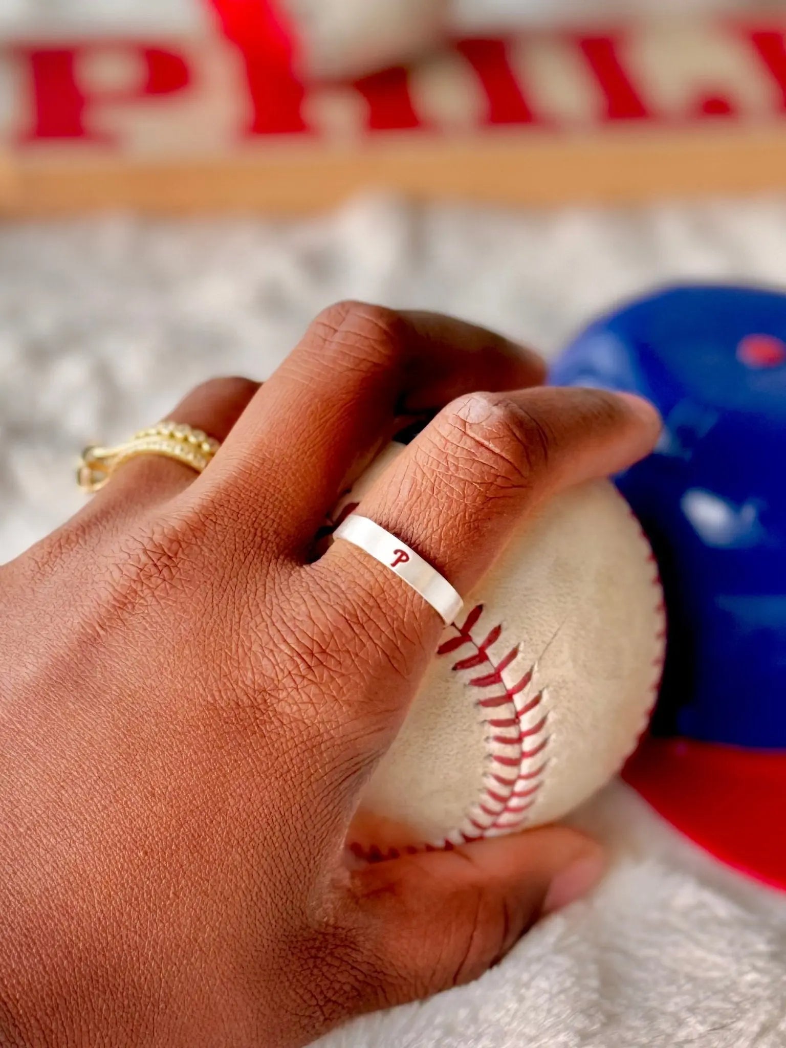 Handmade Fine Silver Phillies “P” Ring | Limited Edition Custom Engraved & Soldered Pretty Weird