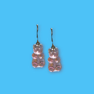 Pink Gummy Bear Earrings | Handmade Jewelry - Pretty Weird