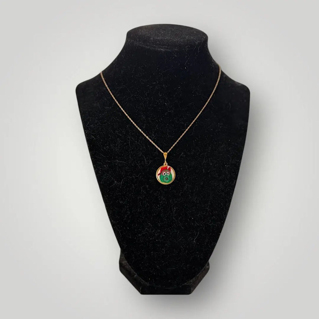 Tiny Hand-Painted Phanatic Circle Pendant - Pretty Weird