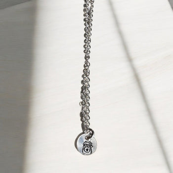 Tiny Engraved Sterling Silver Phanatic Necklace Pretty Weird