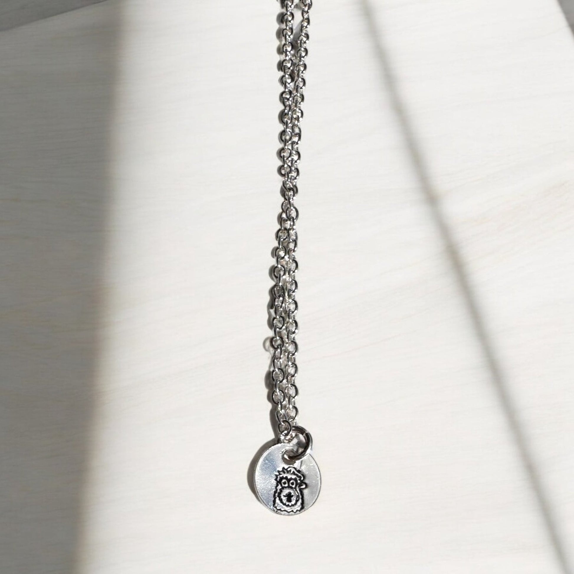Tiny Engraved Sterling Silver Phanatic Necklace Pretty Weird