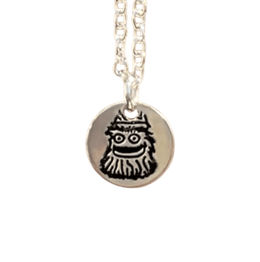 Gritty Engraved Sterling Silver Necklace Pretty Weird