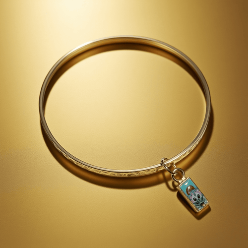 14K Gold Filled Sterling Silver Hand-Soldered Phillies Phanatic Charm Bangle Pretty Weird
