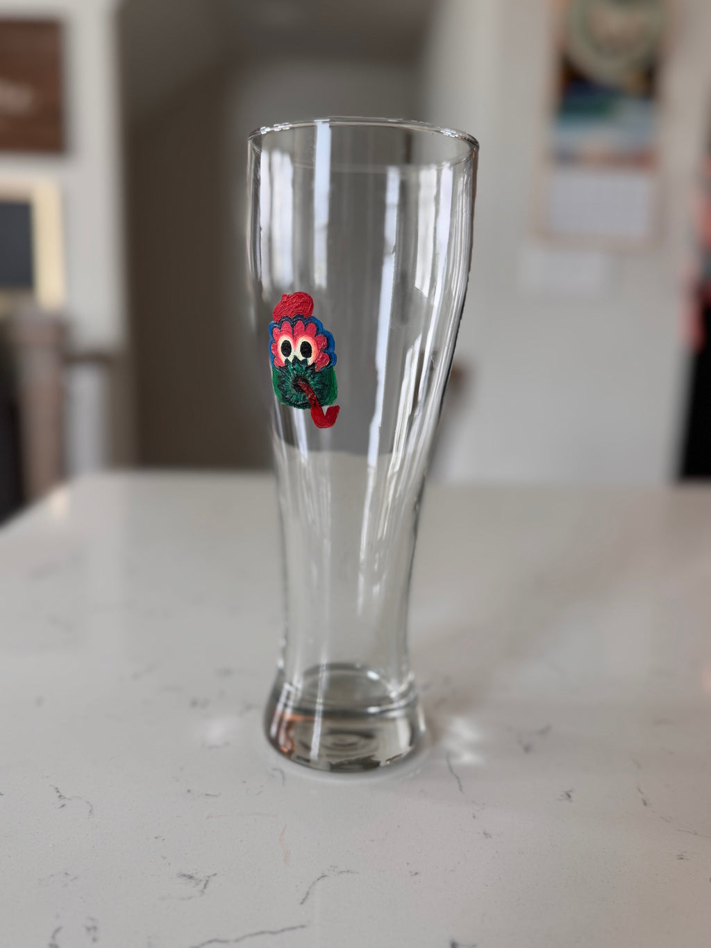 Mini Phanatic Tall Beer Glass – Hand-Painted 20 oz Pretty Weird