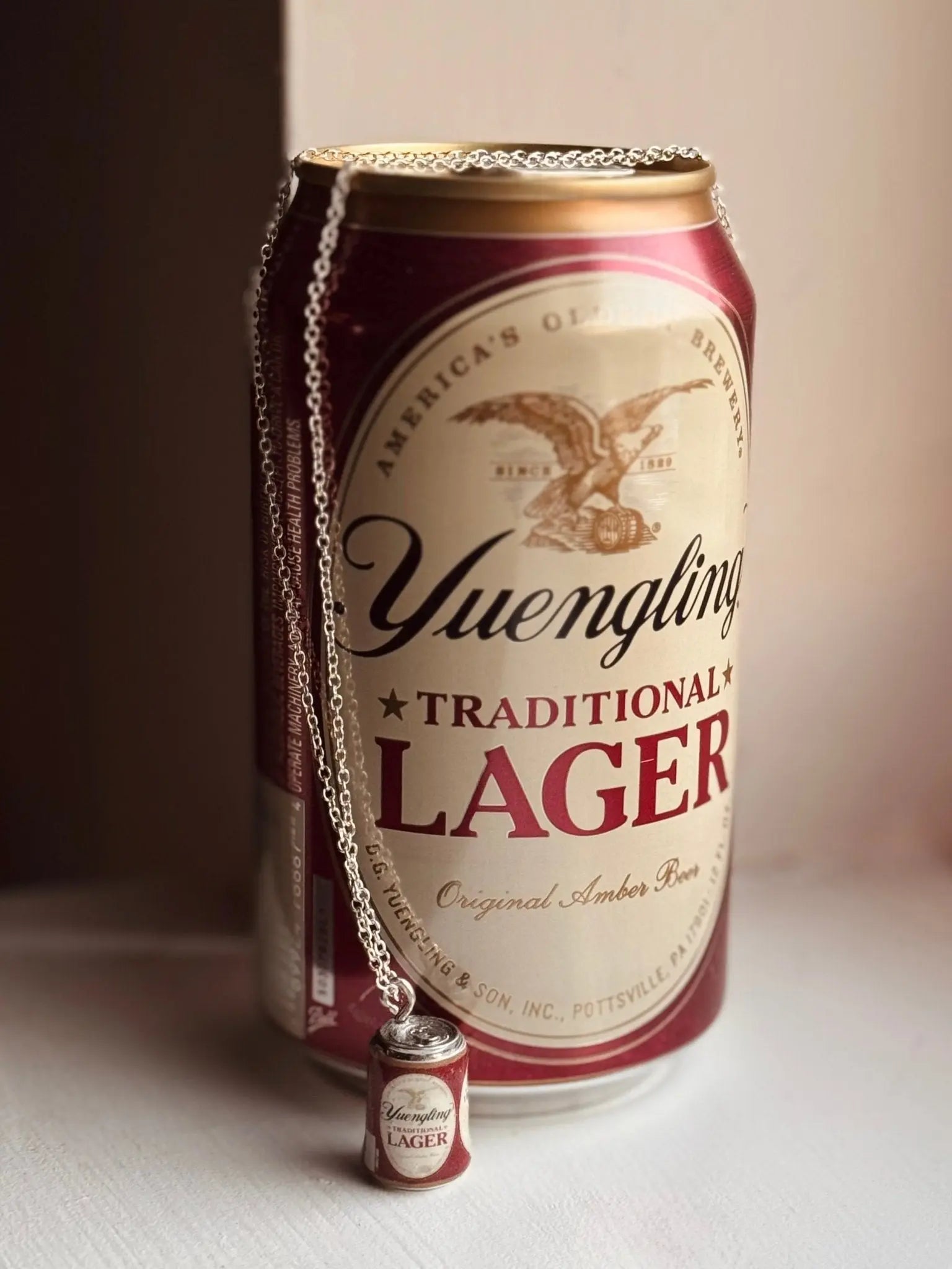 Miniature Yuengling Can Necklace | Philly Lager Pendant Pretty Weird