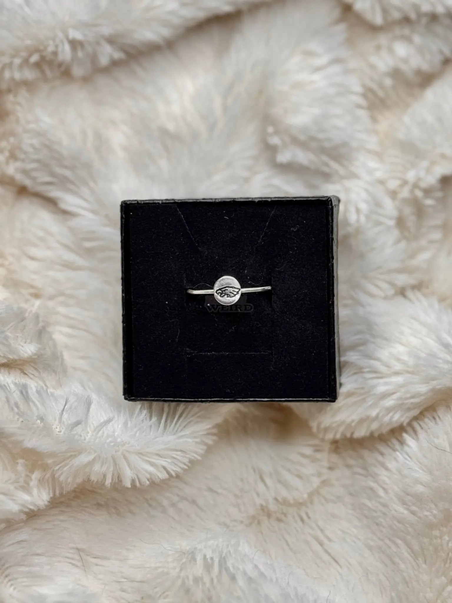 Minimal Eagles Logo Ring & Necklace Set Pretty Weird