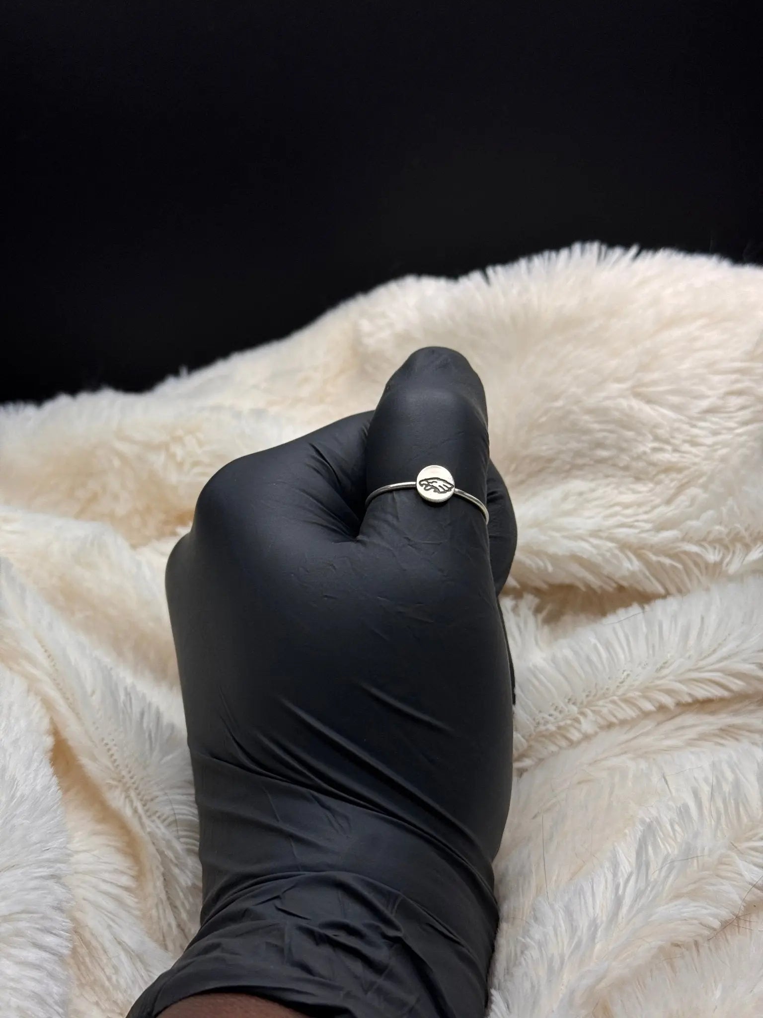 Minimal Eagles Logo Ring & Necklace Set Pretty Weird
