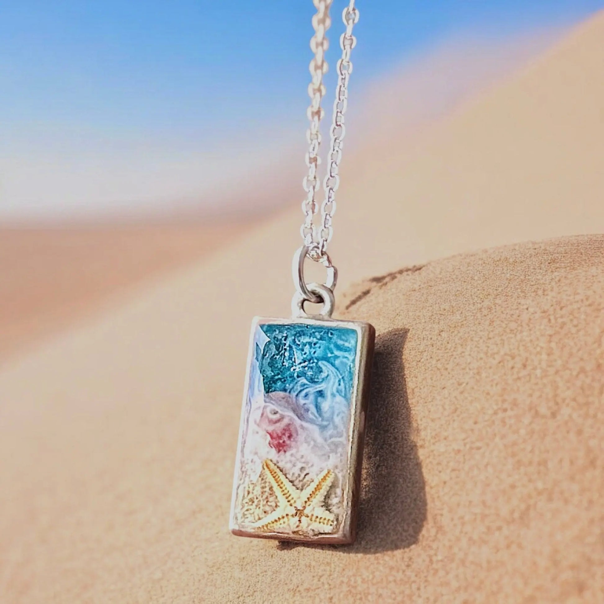 Ocean Tide Keepsake | Handmade Beach Pendant Necklace Pretty Weird