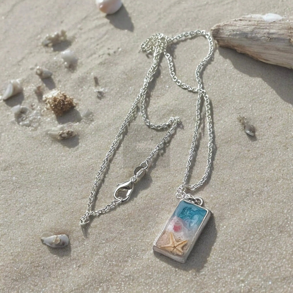 Ocean Tide Keepsake | Handmade Beach Pendant Necklace Pretty Weird