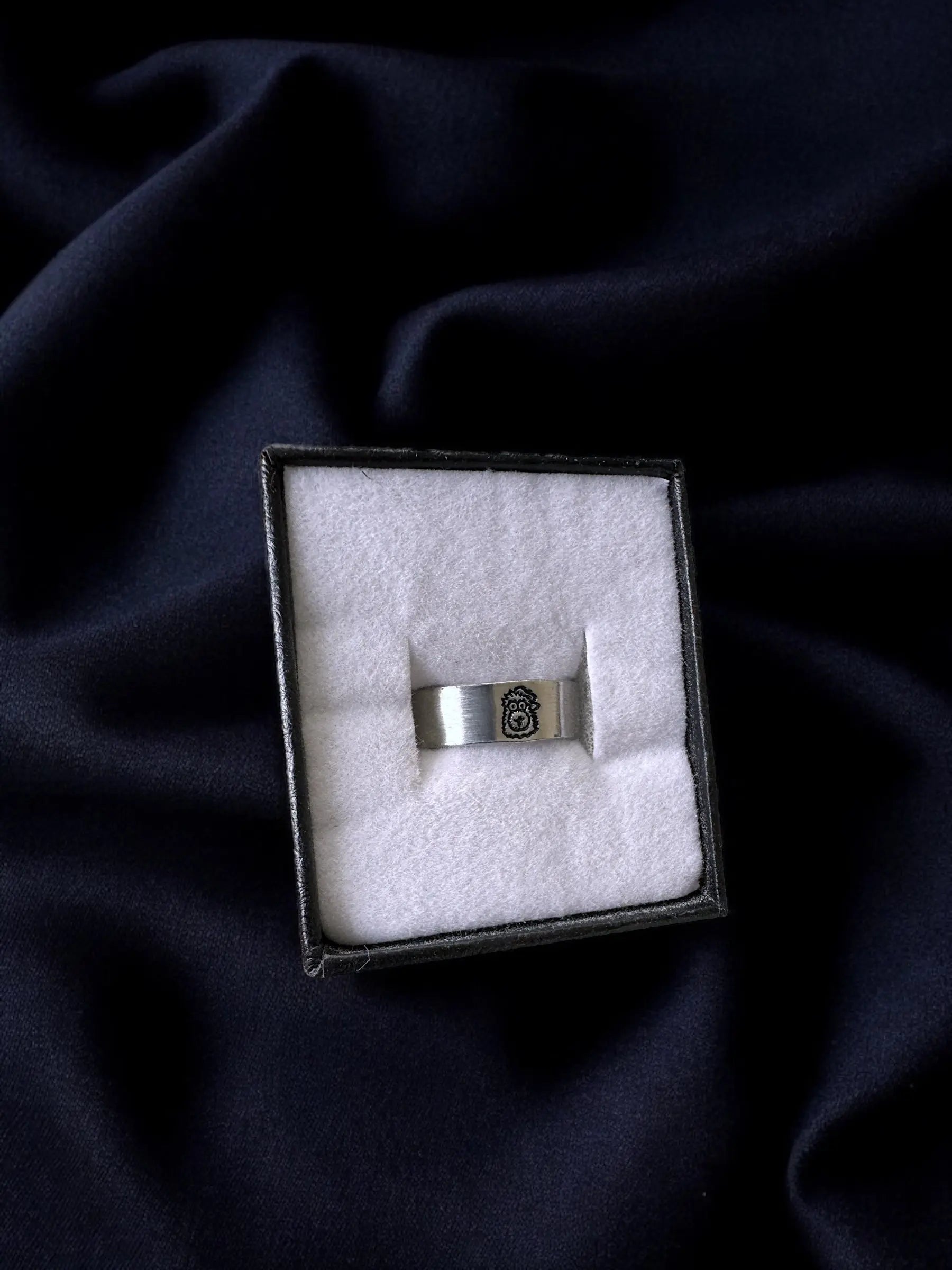 Engraved Phillie Phanatic Wide Band Ring | Sterling Silver - Pretty Weird