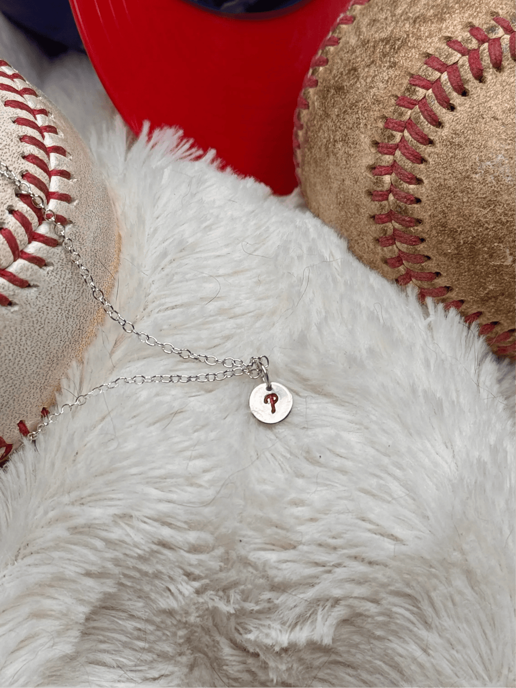 Phillies “P” Necklace | Sterling Silver Engraved Necklaces Pretty Weird