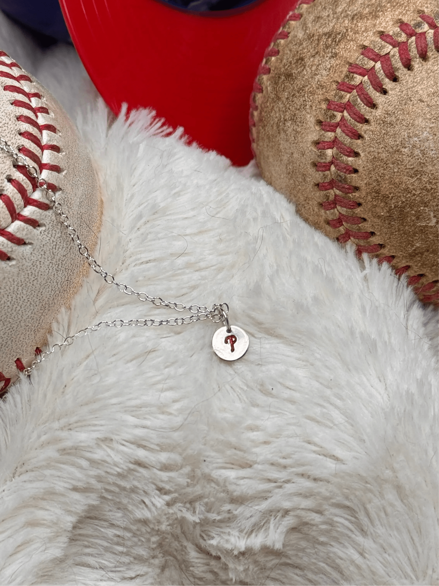 Phillies “P” Necklace | Sterling Silver Engraved Necklaces Pretty Weird