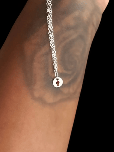 Phillies “P” Necklace | Sterling Silver Engraved Necklaces Pretty Weird
