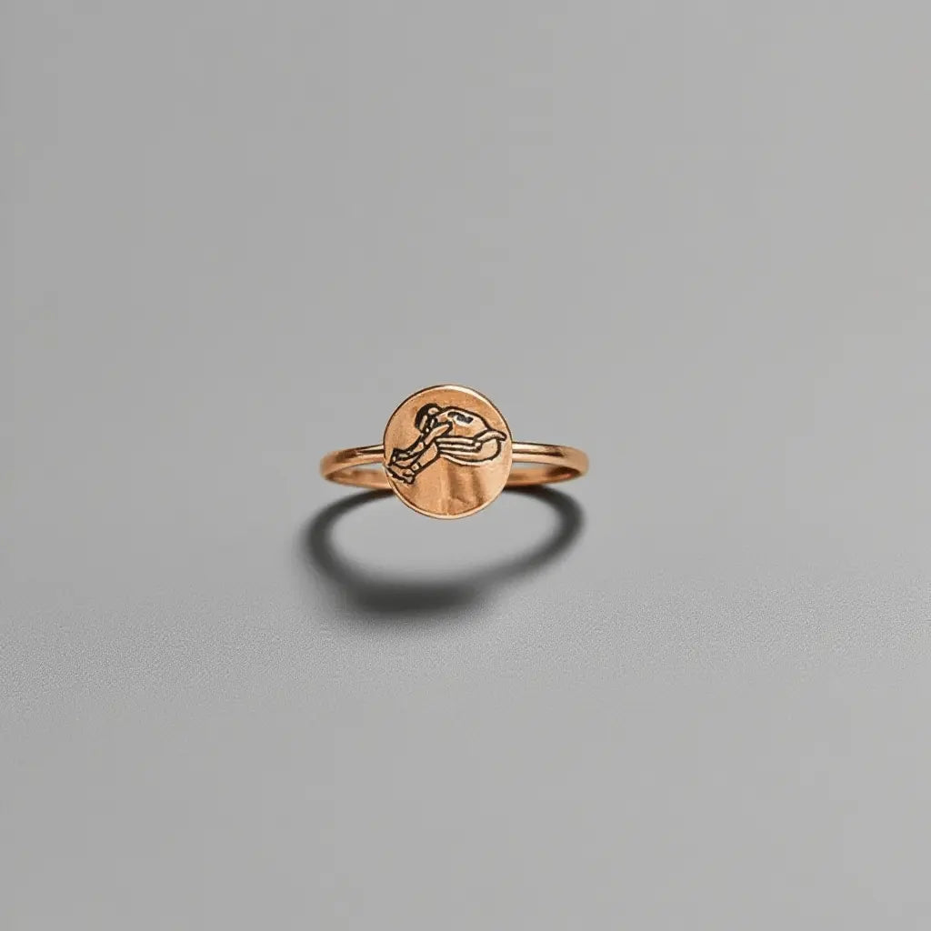Rose Gold Minimalist Saquon Hurdle Ring Pretty Weird