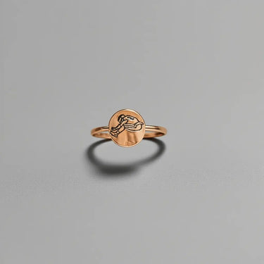 Rose Gold Minimalist Saquon Hurdle Ring Pretty Weird