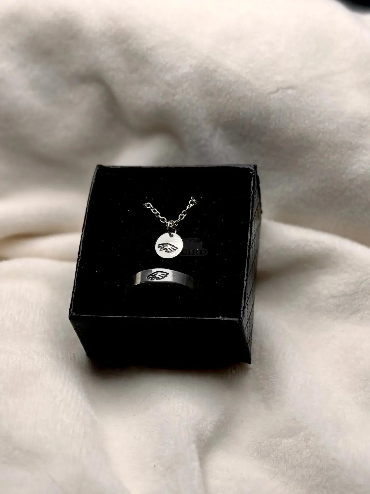 Eagles Band Ring and Necklace Set | Handmade Sterling Silver Pretty Weird